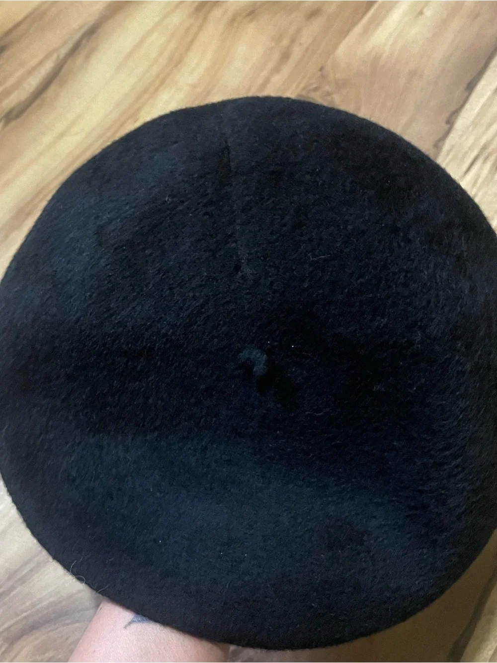 Vintage Basque D'Origine Black Wool Beret Hat Imported From France 100% Wool